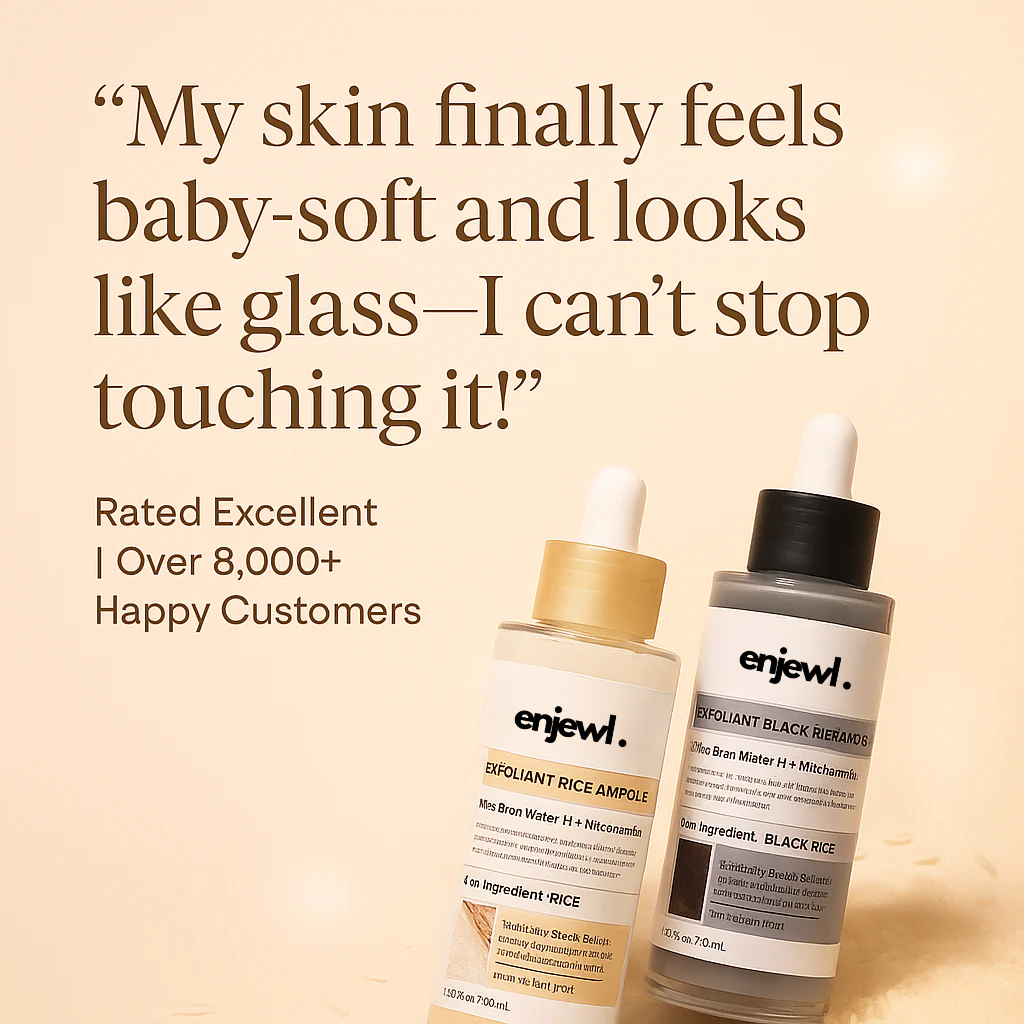 Duo exfoliant au riz – Élimine instantanément les cellules mortes pour une peau lisse et éclatante - Enjewl