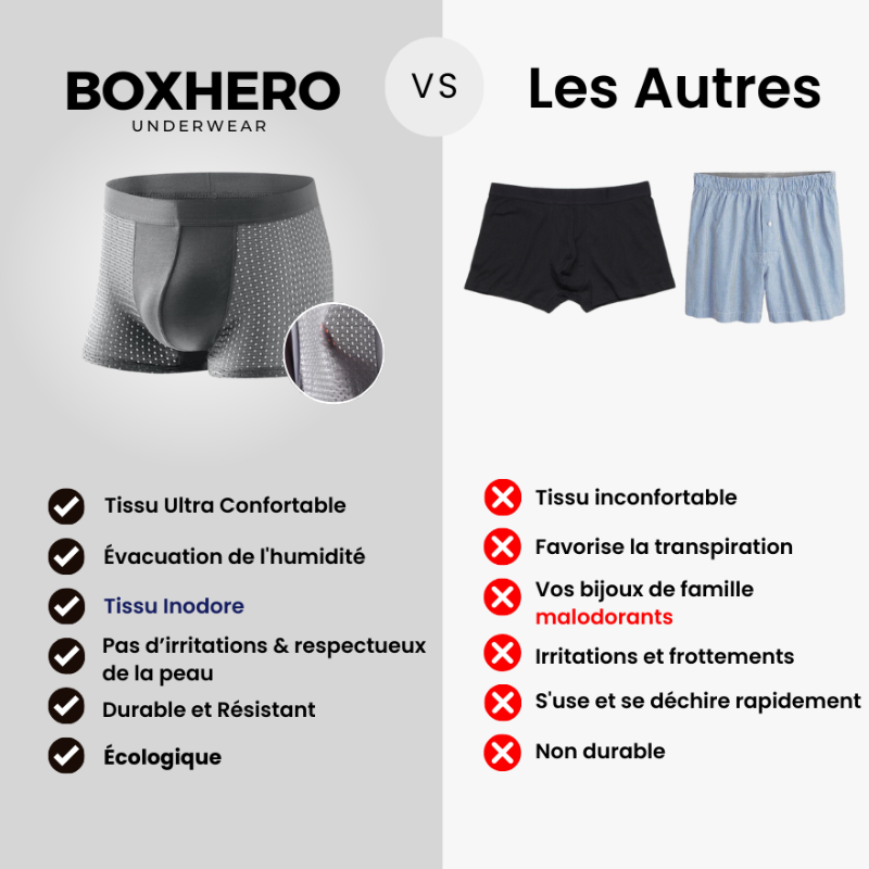 4+4 FREE | BOXHERO 1.0 BAMBOO FIBER BOXER - ALL-DAY COMFORT 