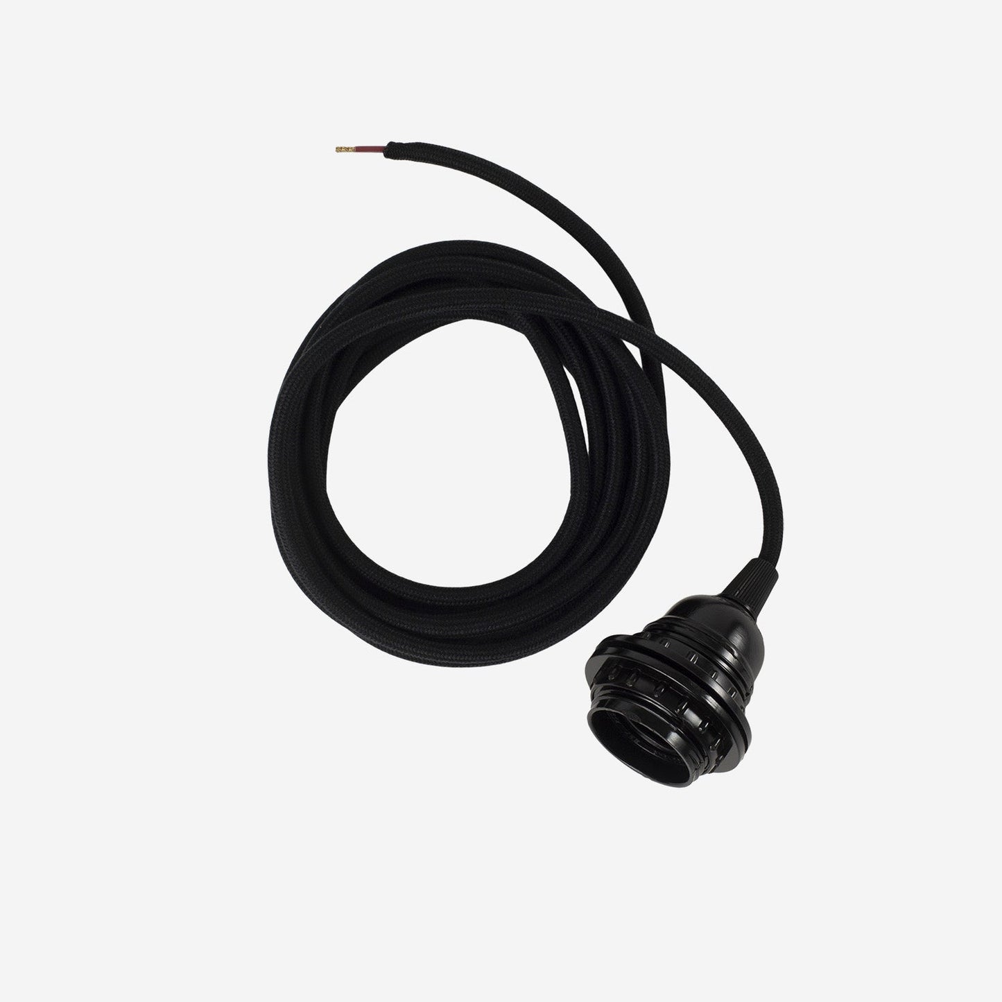 Fabric Cord w Socket E27 Black