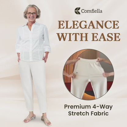 Comfiella - Pantalon Moderne à Taille Haute et Coupe Décontractée pour Femme